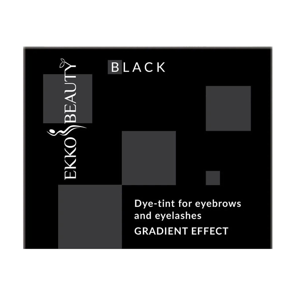Фарба-тінт для брів та вій Ekko Beauty Gradient Effect, Black, 3 мл